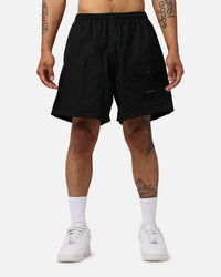 Raised By Wolves Barbarian Ripstop Camp Shorts Black