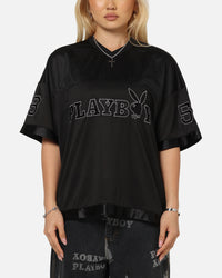 Playboy Boxy Football Jersey Black