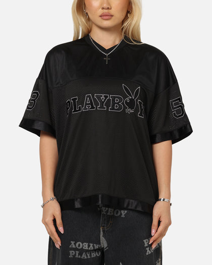 Playboy Boxy Football Jersey Black