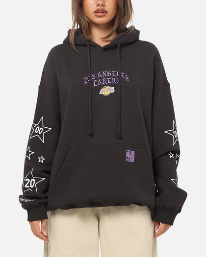 Mitchell & Ness Los Angeles Lakers Blackletter Champs Box Hoodie Washed Black