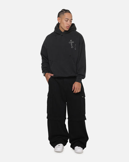 Saint Morta Graves Boxy Hoodie Washed Black