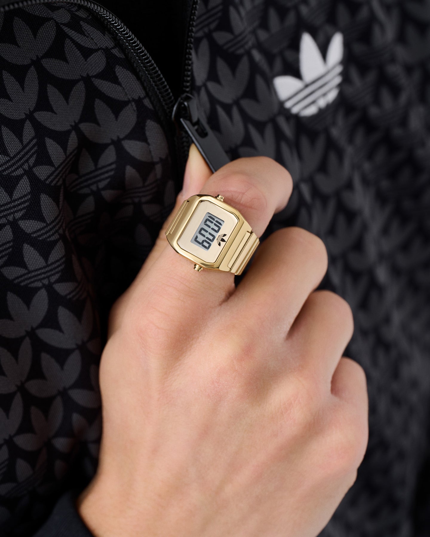 Adidas Digital Two Ring Watch Gold | Culture Kings