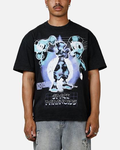 73Studio Disney Kingdom Hearts Space Paranoids Heavyweight T-Shirt Black Acidwash