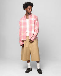 Loiter Solar Button Up Shirt Red Check