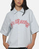 Ed Hardy Eagle Button Up Shirt Blue Pinstripe