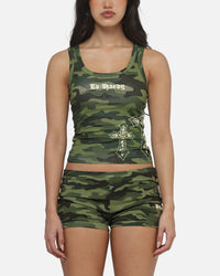 Ed Hardy Women's Crossed Tank Woodland Camo