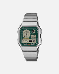Casio A130WE-3ADF Silver/Green