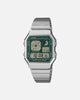 Casio A130WE-3ADF Silver/Green