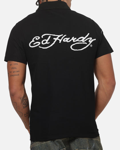 Ed Hardy Euro Polo Shirt Black