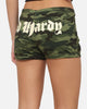 Ed Hardy Women's Crossed Mini Shorts Woodland Camo