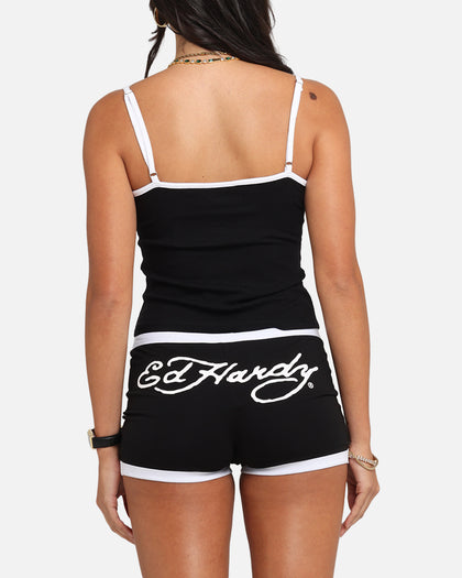 Ed Hardy Women's Logo Camo Singlet Black/White