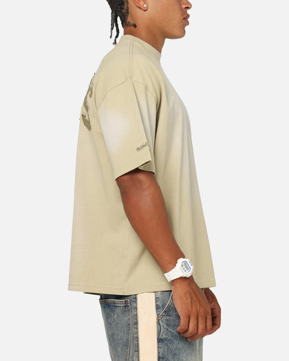Mitchell & Ness Los Angeles Lakers Big Oversized Logo T-Shirt Gravel Stone
