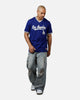 New Era Los Angeles Dodgers Throwback V-Neck T-Shirt Royal Blue