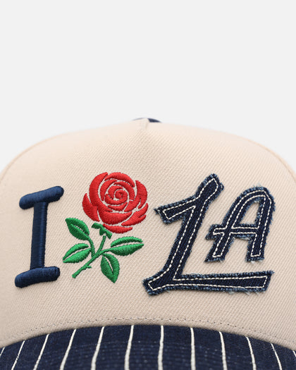 Mitchell & Ness Los Angeles Dodgers 'Visor Stripes' Pro Pinch Snapback Natural