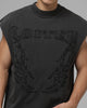 Loiter Cyber Applique Muscle T-Shirt Black