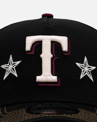 New Era Texas Rangers 'Ivory Stars Outlaws' 9FORTY A-Frame Snapback Black/Maroon