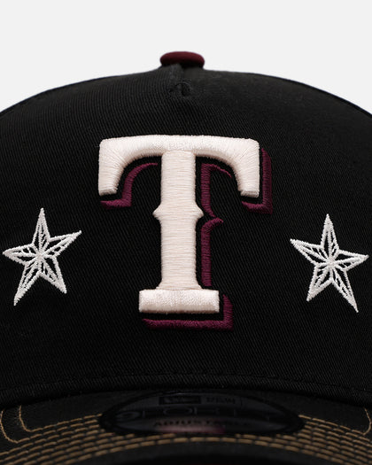 New Era Texas Rangers 'Ivory Stars Outlaws' 9FORTY A-Frame Snapback Black/Maroon