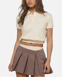 Adidas Women's Short Sleeve Polo T-Shirt Vanilla