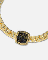 Guess Mainline Back To Black Octagon Bracelet Gold