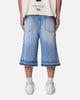 MNML Ultra Baggy Bone Denim Shorts Blue