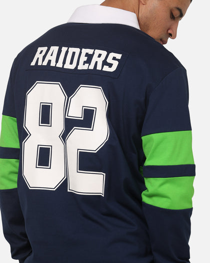 Bleacher Athletic Canberra Raiders NRL Legacy Rugby Polo Shirt Navy