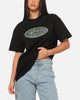 Carre Plaid Oval T-Shirt Solid Black