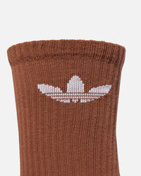 Adidas Trefoil Cushioned Crew Socks 6 Pack Cream