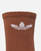 Adidas Trefoil Cushioned Crew Socks 6 Pack Cream