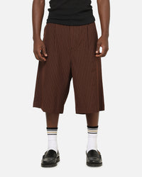 Carre Heritage Pleated Shorts Brown