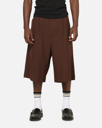 Carre Heritage Pleated Shorts Brown