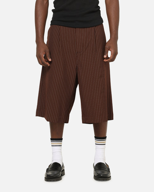 Carre Heritage Pleated Shorts Brown