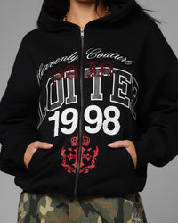 Loiter Drop Out Zip Hoodie Black