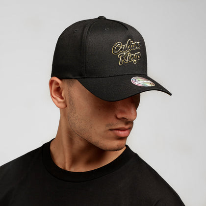 CULTURE KINGS X MITCHELL & NESS 10 YEAR ANNIVERSARY 110 SNAPBACK BLACK/GOLD