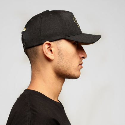 CULTURE KINGS X MITCHELL & NESS 10 YEAR ANNIVERSARY 110 SNAPBACK BLACK/GOLD