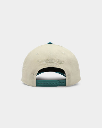Mitchell & Ness Detroit Pistons Pro Crown Snapback Off White/Teal