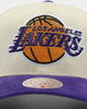 Mitchell & Ness Los Angeles Lakers Pro Crown Snapback Off White/Purple
