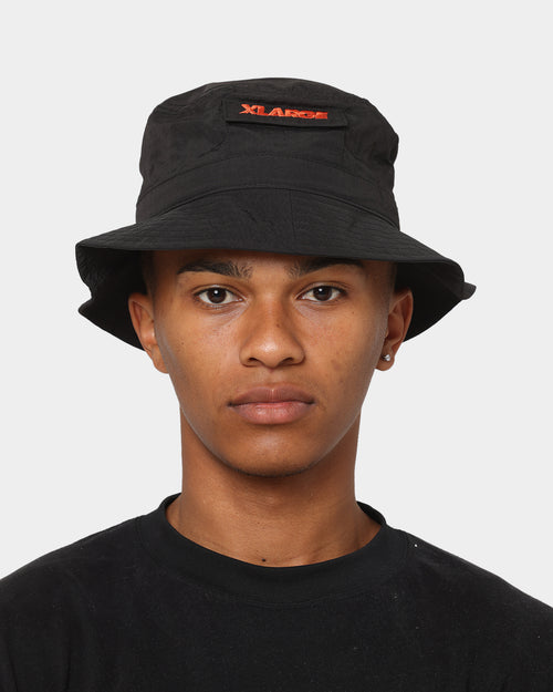 X-LARGE Nylon Stash Bucket Hat Black/Orange