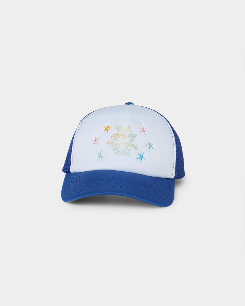 Goat Crew Call Me If You Get Lost Trucker Cap White/Royal Blue
