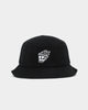 Rats Get Fat Flame Skull Bucket Hat Black