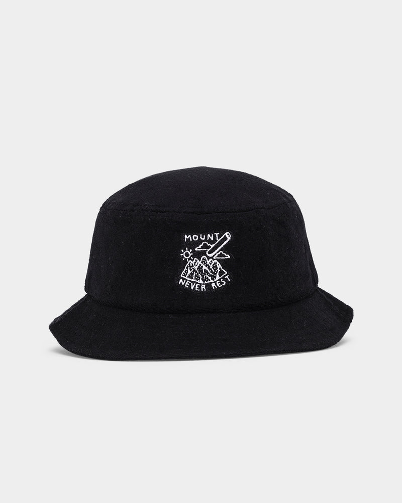 Rats Get Fat Mount Never Bucket Hat Black
