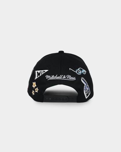 Mitchell & Ness Philadelphia 76ers 'Hand Drawn Doodle' Pro Crown Snapback Black