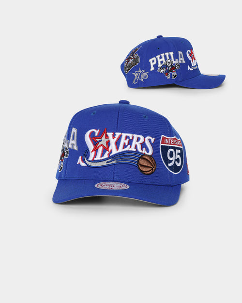 Mitchell & Ness Philadelphia 76ers 'Highway' Pro Crown Snapback Light Blue
