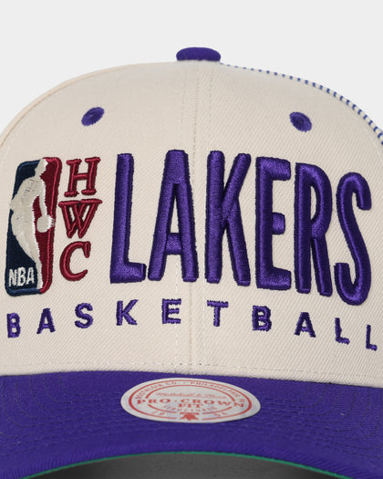 Mitchell & Ness Los Angeles Lakers '90s Training Camp' Pro Crown Snapback Cream