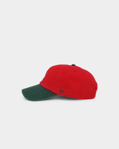 47 Brand Los Angeles Dodgers 'Scarlet Pines' Clean Up Strapback Red/Dark Green
