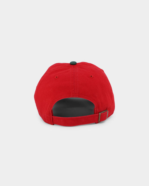 47 Brand New York Yankees 'Scarlet Pines' Clean Up Strapback Red/Dark Green