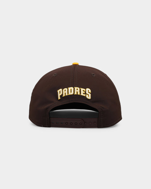 New Era San Diego Padres 'Retro Block Script' Golfer Snapback Dark Brown