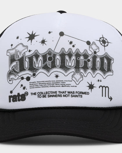 Rats Get Fat Scorpio Trucker Snapback Black/White