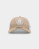 New Era Las Vegas Raiders 'Summer Essential' 9FORTY A-Frame Trucker Tumbleweed/White