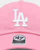 47 Brand Los Angeles Dodgers 47 Clean Up Strapback Rose