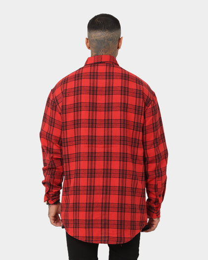 Saint Morta Flow Long Sleeve Flannel Shirt Red/Black